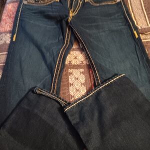 True Religion Dark Blue Bootcut Jeans Size 34